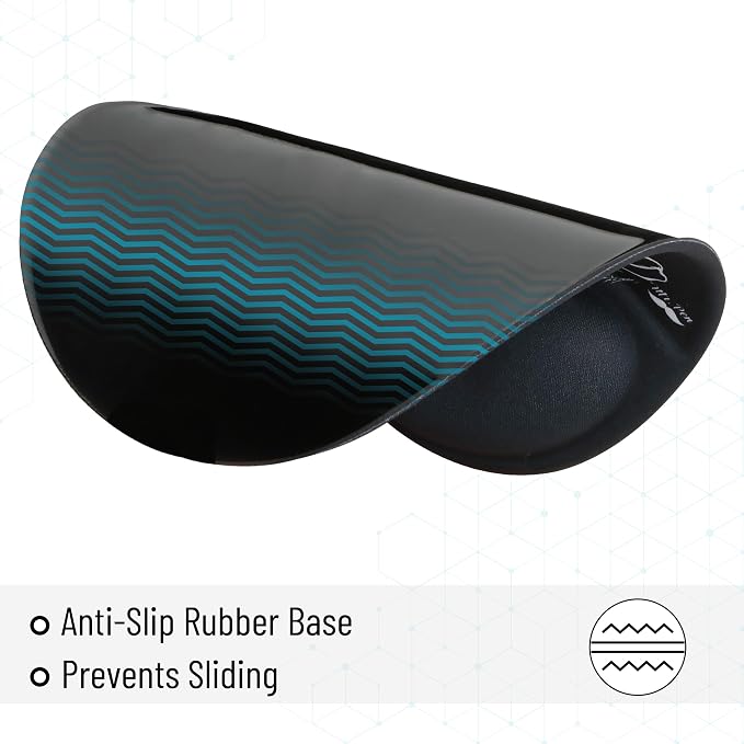 Mr. Pen- Ergonomic Mouse Pad with Wrist Rest, Grim Reader Design, Breathable Fabric with Memory Foam Cushion, Non-Slip Rubber Base, Gel Mouse Pad with Wrist Support