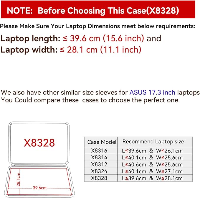 Smatree Hard EVA Sleeve Compatible for 17 inch ASUS ProArt StudioBook Pro 17 W700, for 17.3 inch ROG Strix G17/SCAR 17 2023/2022, ROG Strix Scar 17 X3D/SE Case (X8328)