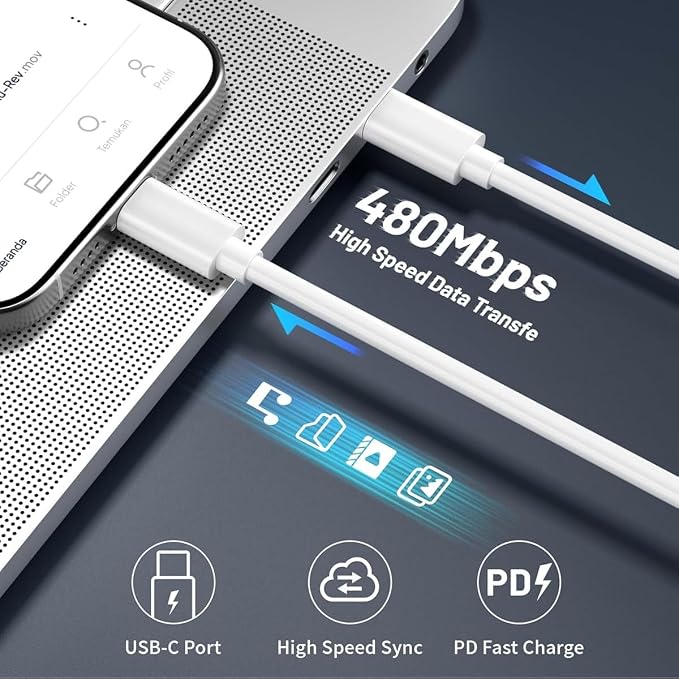240W USB C to C Charging Cable 10ft,Type C to C Fast Charger Cord Long for Apple iPhone 17 Pro Max/17 Pro/16 Pro/16/15/Macbook Pro/Macbook Air/iPad Pro/Air/Laptop/Samsung Galaxy S25 S24 S23 Ultra/Plus