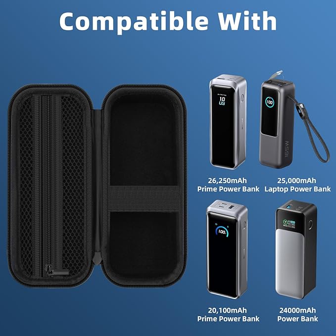 Case for Anker Prime 26,250mAh (300W)/ 27650/25000/ 20100/ 24000mAh(737) Power Bank, Hard Travel Case Compatible with Anker 300W Portable Charger, (Case Only)