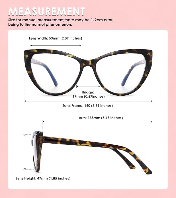 TEAPLMTT 2 Pack Cat Eye Blue Light Blocking Glasses for Women Trendy TR90 Frame Anti Blue Ray Eyesatrain Computer Eyeglasses