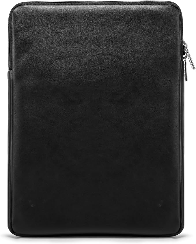 Kinmac 360° Protective Vertical Laptop Sleeve Case Cover Bag (Paisley Black PU, 13.5 inch-14 inch)