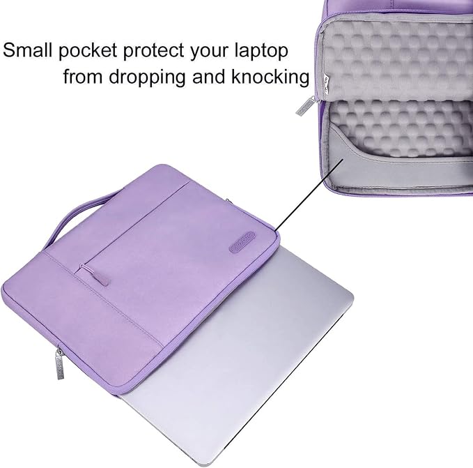 MOSISO Laptop Case 13 inch, Laptop Sleeve with Handle Compatible with MacBook Neo/Air/Pro 13 inch with A18/M5/M4/M3/M2/M1 Chip 2026-2016, Polyester Multifunctional Computer Bag, Purple