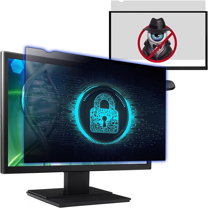 Computer Privacy Screen Filter for 23.8 Inch 16:9 Widescreen Monitor, Anti-Spy/Anti Glare Protector Office Accessories - WxH: 20 3/4" x 11 11/16" (528mm x 297mm)