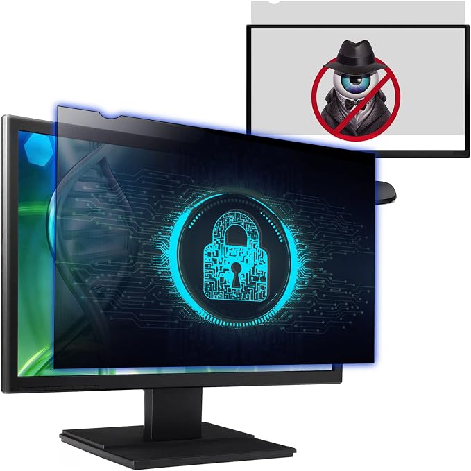 Computer Privacy Screen Filter for 23 Inch 16:9 Widescreen Monitor, Anti-Spy/Anti Glare Protector Office Accessories - WxH: 20 1/16" x 11 5/16" (509mm x 286mm)