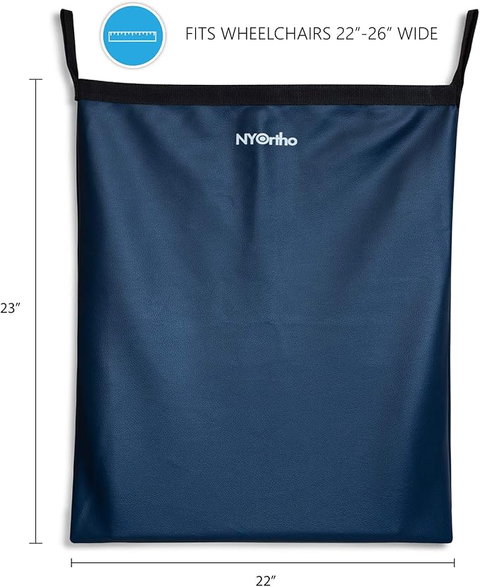NYOrtho Wheelchair Foot-Rest Extender Elevating Pad - Leg Cushion Protector + Carrying Bag | Secures Easily with Quick-Release Strap Seat Widths 22" - 24" + Carrying Bag, 3" Foot Platform