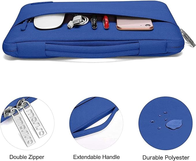 MOSISO Compatible with MacBook Air 13 inch Case M5 2026 M4 2025 M3 M2 2024-2022 A3449 A3240 A3113 A2681,Hard Shell&Sleeve Bag&Keyboard Skin&Webcam Cover&ScreenFilm for MacBook Air 13.6, Royal Blue