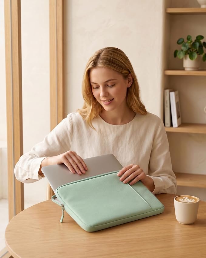 ProCase Laptop Sleeve 13" for MacBook Neo/Air/Pro 13-13.6 inch with A18/M5/M4/M3/M2/M1 Chip 2026-2016, Computer Case Also Compatible with 13" HP Dell ASUS Lenovo Acer Chromebook -Willow Green