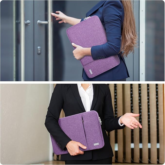 Portable Monitor Case 15.6 Inch,Losong Protective Carrying Sleeve for Most 15.6 in Monitors,Water Resistant Portable Computer Laptop Display Bag with Accessory Pocket,Size-15.3"x9.8" Purple