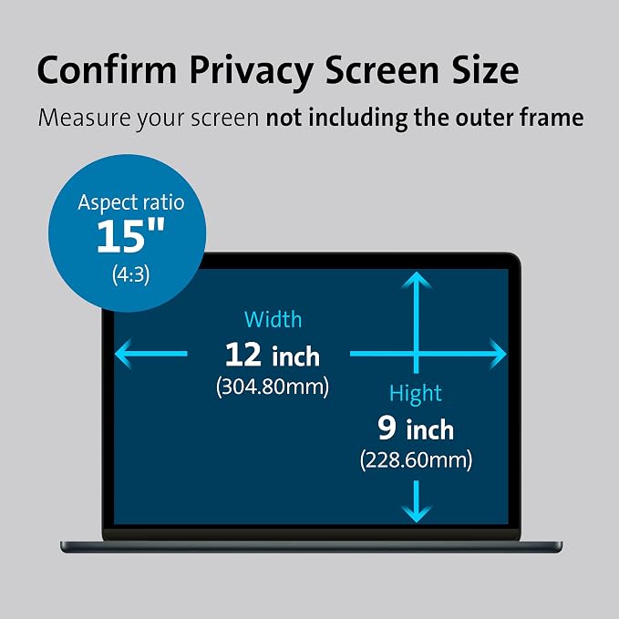 Kensington FP150 Privacy Screen for 15.0" Standard 4: 3 Laptop (K52103WW)