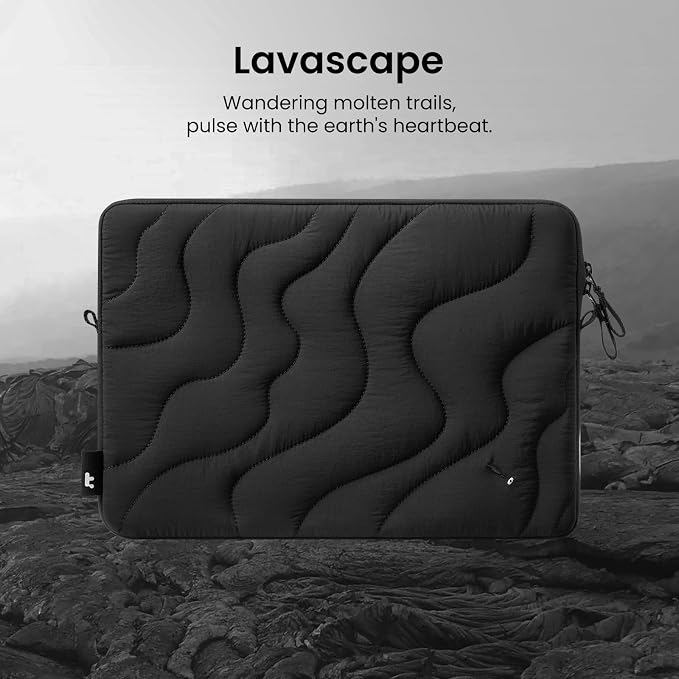 tomtoc 360 Protective Puffy Laptop Sleeve Set for 15-inch MacBook Air M5/A3448 (2026), M4/A3241, M3/A3114, M2, Quilted Soft Puffer Bag with a Tech Pouch for 15" Surface Laptop 7(Copilot+ PC)/6/5/4/3
