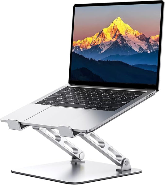 RIWUCT Laptop Stand for Desk Adjustable Height, Ergonomic Laptop Riser Holder with Dual-bar Support, Portable Computer Notebook Stand for MacBook Air Pro, Dell XPS, HP (10-16"), Gifts for Men/Dad