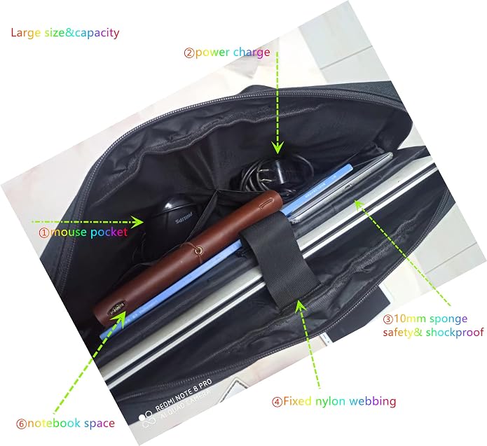 Premium Black,17.3-18.4Inch Laptop Briefcase with Cross-Body Shoulder, DVD Player bag,Painting board bag，Laptop case Fits Dell, HP, ASUS,MacBook Pro, 3-layer Design,Durable,LIGHTWEIGHT