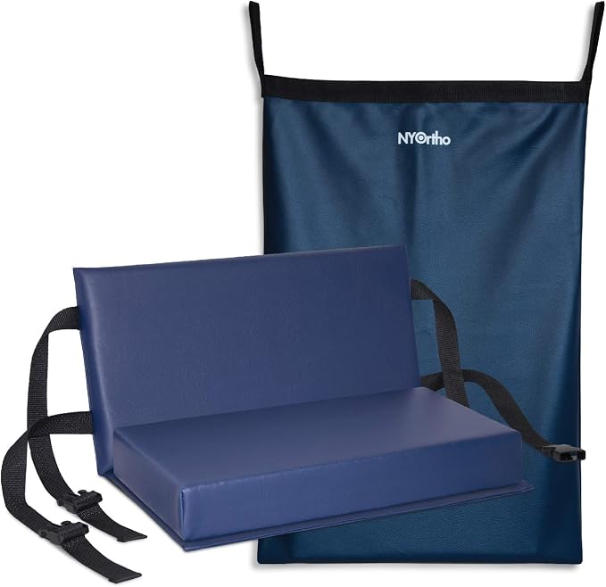 NYOrtho Wheelchair Foot-Rest Extender Elevating Pad - Leg Cushion Protector + Carrying Bag | Secures Easily with Quick-Release Strap Seat Widths 16" - 20" + Carrying Bag, 2" Foot Platform