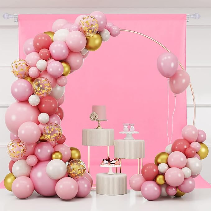 Sugargirl 8FTX10FT Pink Screen Backdrop Background for Photography, Polyester Photo Backdrop for Photoshoot, Party, Video and Television (1 Panel)