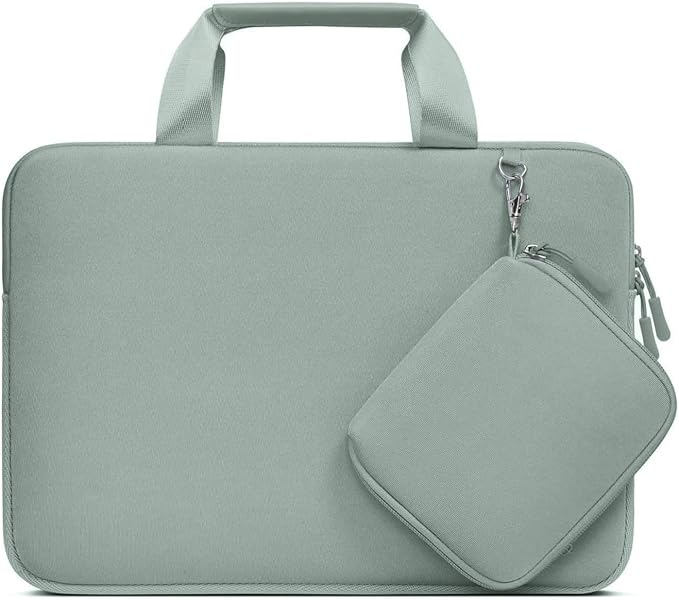 MOSISO Laptop Case 16 inch, 15-15.6 inch Laptop Sleeve Bag Compatible with MacBook Pro 16, HP Acer Dell Lenovo ASUS, Neoprene Carrying Computer Bag with Handle&Detachable Small Case, Antique Green