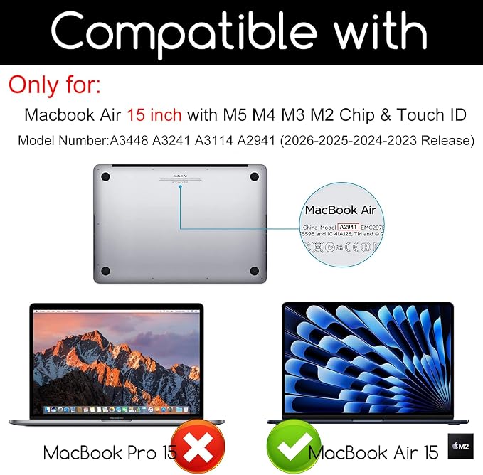KEANBOLL MacBook Air 15-Inch Magnetic Privacy Screen Protector, Removable Anti Peeping Anti-Glare Filter with Blue Light Reduction | Compatible with MacBook Air 15 M1-M5 Chip 2023-2026