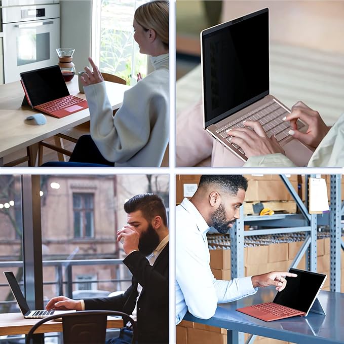 Peslv Magnetic Privacy Screen for Surface Laptop 6/5/4/3/2/1 13.5 Inch, Removable Anti Blue Light Glare Filter, Black Security Private Apy Block Protector