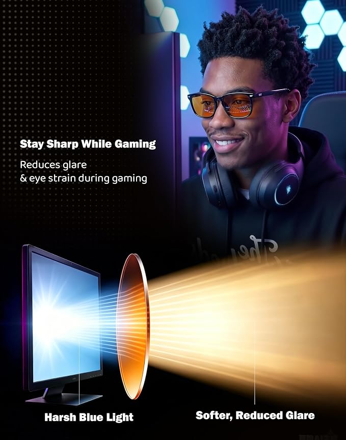 TIJN Premuim Blue Light Blocking Glasses for Women Men Square Frame Nerd Eyeglasses Anti Blue Ray Computer Screen Glasses