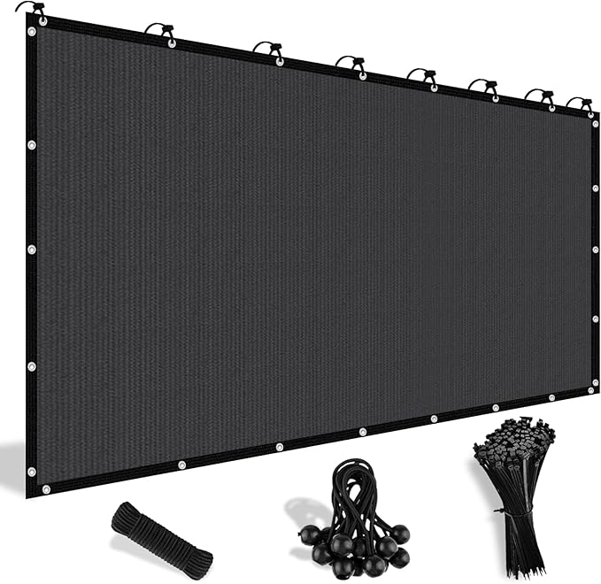 Shade&Beyond 90% Sun Shade Cloth with Grommets, 10' X 14' Pergola Shade Cover Canopy, Mesh Tarp Sun Screens for Patio, Outdoor, Garden, Backyard, Dark Gray