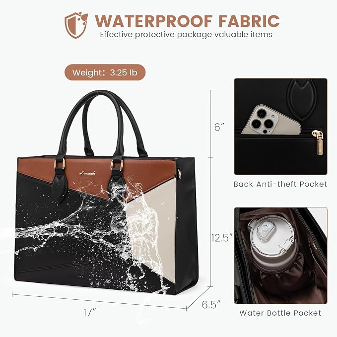 LOVEVOOK Laptop Tote Bag for Women Work Travel, Stylish Teacher Bag Purse Computer Bag, Nurse Bags Briefcase Business Handbag
