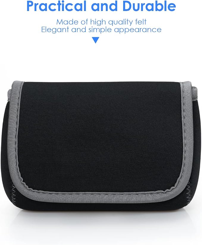LENTION Storage Small Pouch Bag Cases for Accessories Laptop MacBook Power Adapter, Wireless Mouse, iPhone Charger, Cellphone, Power Bank, Cord Travel Cable Electronic Organizer - Dark Gray