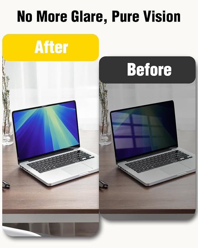 F FORITO Magnetic Privacy Screen Protector Compatible with 2026 MacBook Neo 13 inch with A18 Pro Chip - 360° Anti Peeping Anti Blue Light Anti Glare Removable Laptop Privacy Screen Shield
