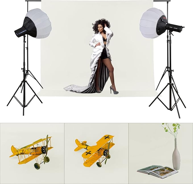 Joccun 7X10FT Ivory Backdrop Background for Photography,Polyester Backdrop Curtain Background Screen for Photography,Photoshoot,Video Recording,Studio(7X10ft,Ivory)