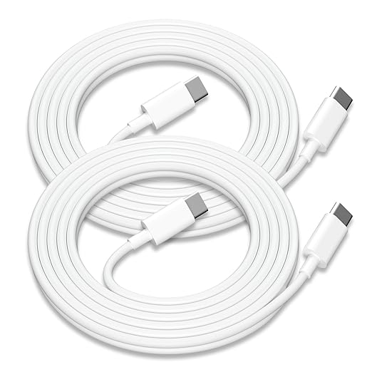 2Pack for Apple USB C to USB C Charging Cable 6ft 100W,Long Type C to C Fast Charger Cord,for iPhone 17/16E/Air/16/16e/15/Pro/Plus/Pro Max,for MacBook Pro/Air,for iPad Pro12.9/11in,Air 4/5,Mini 6/7