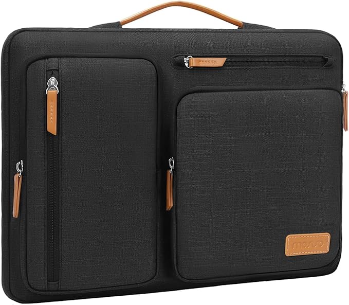 MOSISO 12.9 inch Tablet Sleeve Case for iPad Pro 13 M4 & iPad Air 13 M3 M2, iPad Pro 12.9 M2 M1 6/5th with Magic Keyboard&Smart Keyboard Folio, Side Open Carrying Bag with 4 Zipper Pockets, Black