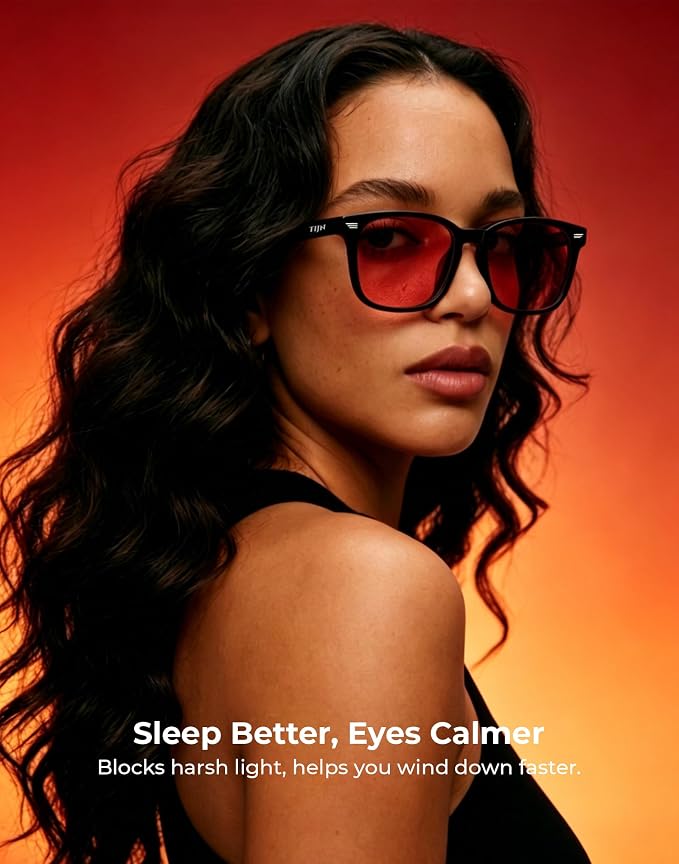TIJN Premuim Blue Light Blocking Glasses for Women Men Square Frame Nerd Eyeglasses Anti Blue Ray Computer Screen Glasses