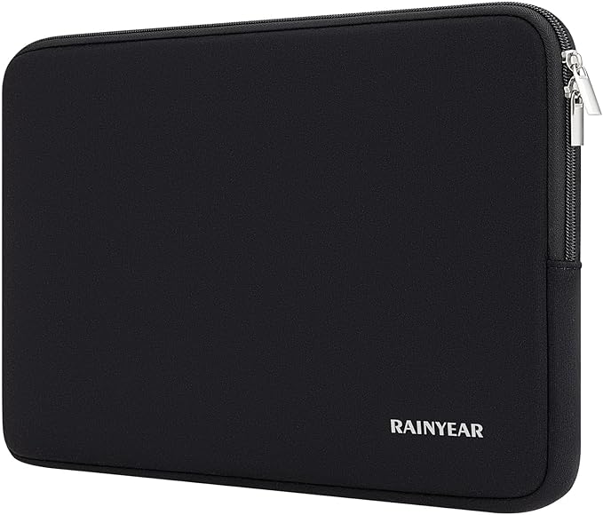 RAINYEAR 16 Inch Laptop Sleeve Case Compatible with 16 Inch MacBook M1 M2 M3 M4 M5 Pro/Max 2026, Protective Soft Padded Lightweight Laptop Carrying Bag Cover, Black
