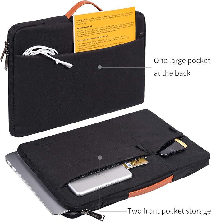 17.3 inch Laptop Case Briefcase Bag for HP 17 17.3 Laptop, HP Pavilion 17/ Envy 17T/ PROBOOK 17, Dell Inspiron 17, Lenovo Ideapad L340 17.3, Acer Aspire 17, ASUS VivoBook 17 Laptop Sleeve,Black