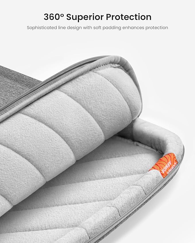 tomtoc 360 Protective Laptop Shoulder Bag for 15-inch 2026 MacBook Air M5 A3448, M4/M3/M2 A3241 A3114 A2941, 15" Dell XPS & Microsoft Surface Laptop 7/6/5, Water-Resistant Laptop Accessory Sleeve Case
