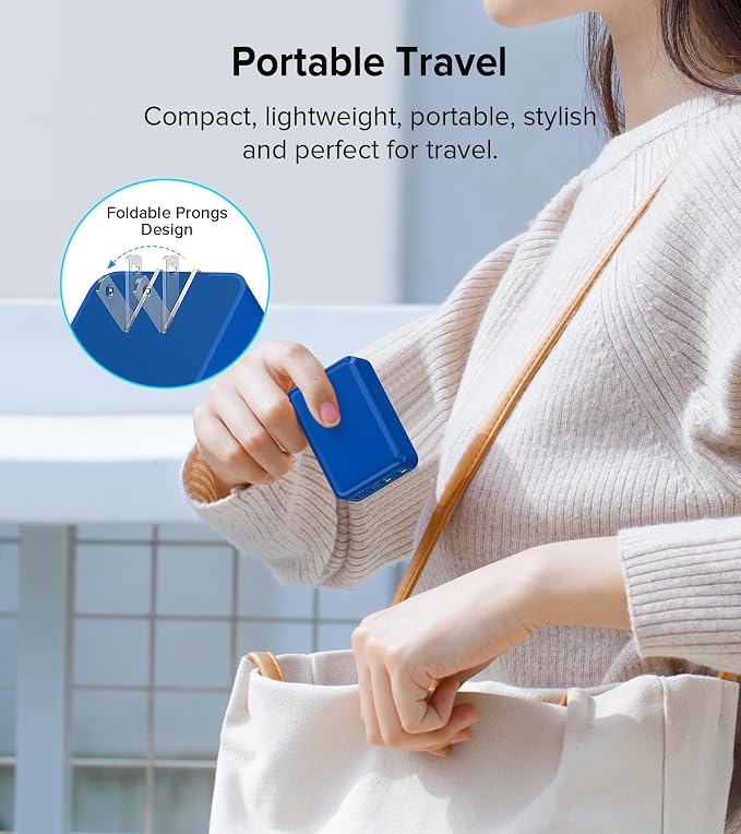 [2-Pack] Flat USB C Wall Charger,40W Fast USB C Charger Block,4-Port PD Power Adapter +QC Wall Plug Multiport Type C Charging Block Cube Compatible with iPhone 17 16 15 14 13 12 Pro Max XR XS 8(Blue)