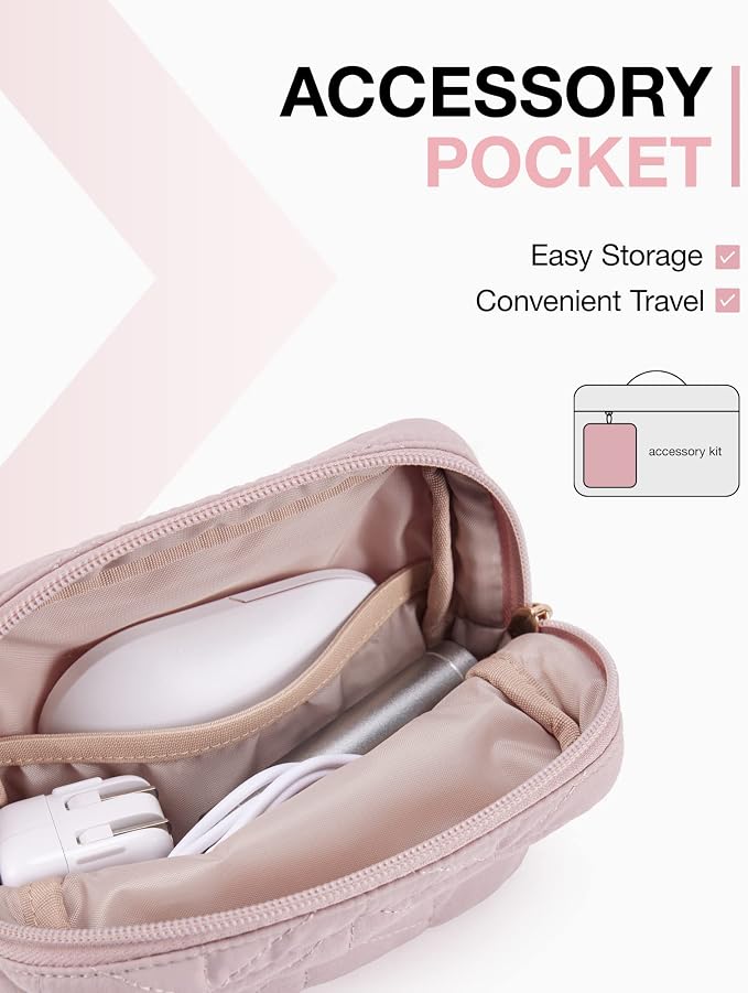 BAGSMART Laptop Case with Handle, Puffy Padded Laptop Bag Sleeve for Women, Portable MacBook Air/Pro Computer Case, 13-14 inch, Pink