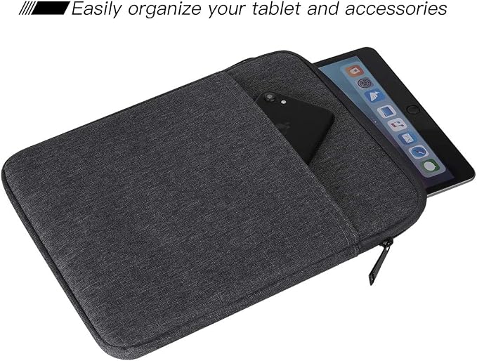 Tablet Sleeve for 11 Inch iPad A16 /iPad Air M3 M2/ Pro M5, 10.9 inch iPad 10th/ Air 5, Galaxy Tab A8 10.5" Protective Bag, Space Grey
