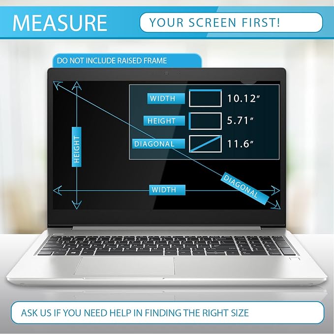 Privacy Screen Filter for 11.6 Inches Laptop, Screen Protector Size is 10.12 inch width x 5.71 inch height