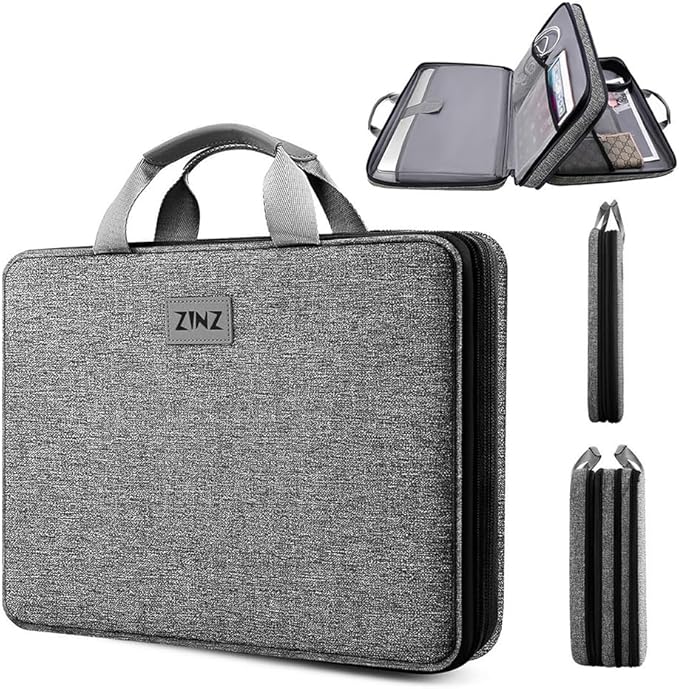 ZINZ Expandable Laptop Case 15.6 Inch Sleeve, Protective Carrying Case Compatible with MacBook Neo 16", MacBook Pro 16"/15.4", Dell XPS 16" and Most 15" 15.6" 16" Notebook，G01BK01