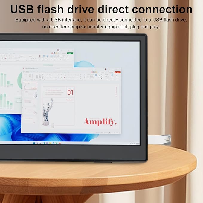 11.6 Inch Portable Monitor, Small Ultra-Slim FHD IPS Display, Plug & Play USB-C/HDMI External Second Screen for Laptop, Phone, Raspberry Pi, PS5, Xbox, Switch, PC(11.6”)