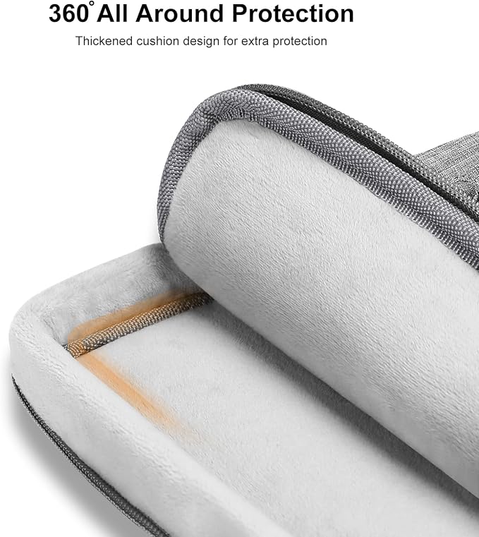 MOSISO 9-11 inch Tablet Sleeve Case for iPad A16 2025, iPad Air 11 inch M3 M2, iPad Pro 11 M4, iPad 10/9/8/7th, Galaxy Tab A9+/S9/S8/Plus 11, Side Open Carrying Bag with 4 Zipper Pockets, Gray