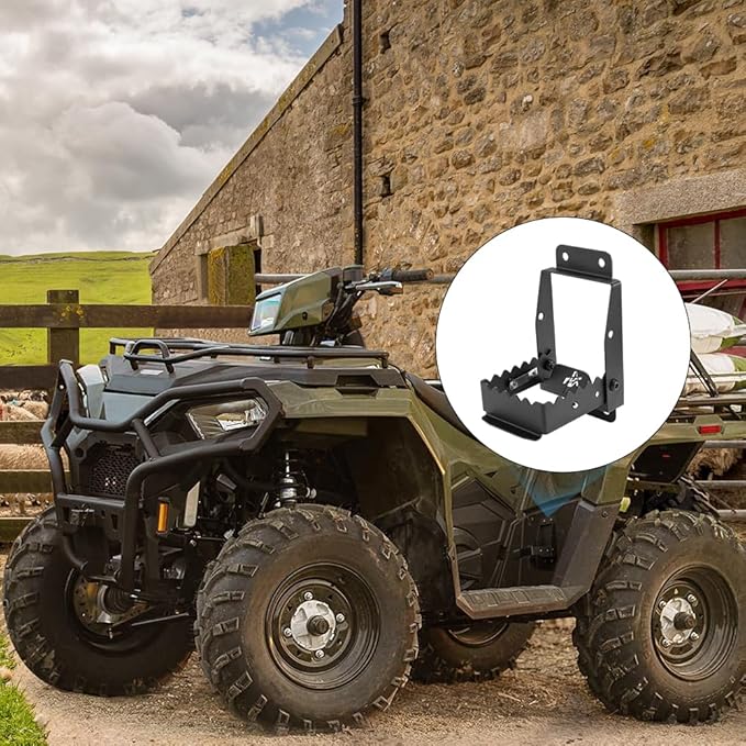 KEMIMOTO ATV Passenger Foot Rest, Heavy Duty ATV Foot Rest for Rear Passenger Comfortable Foot pegs 4 Wheel Universal Foldable Footrest Compatible with Polaris Sportsman Scrambler Foreman Fourtrax