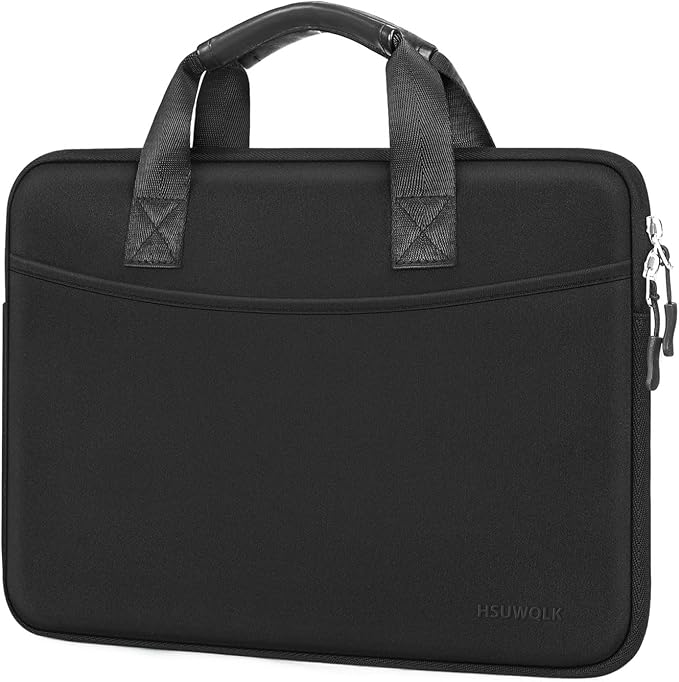 Laptop Case 16 inch,15-15.6 inch Laptop Sleeve Bag Compatible with MacBook Pro 16 M5 M4 M3 M2 M1,HP Dell Acer ASUS Lenovo Notebook,Neoprene Computer Bag with Handle&Curved Pocket, Black