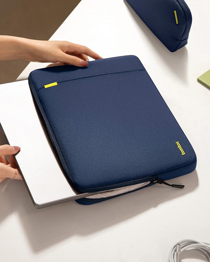 tomtoc 360 Protective Laptop Sleeve Set for 15-inch MacBook Air M5/A3448 (2026), M4/A3241, M3/A3114 M2/A2941, Water-Resistant Laptop Case Bag with Accessory Pouch Fits 15" MacBook Pro & Surface Laptop