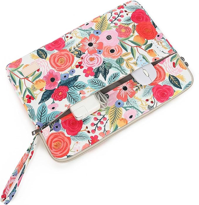Garden Rose Pattern Laptop Sleeve 15 Inch 15 Case and 15.6 Laptop Bag