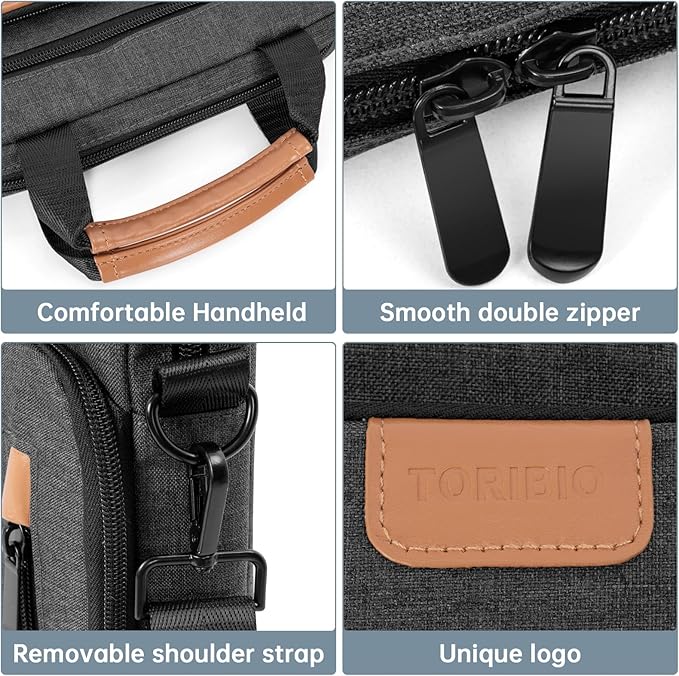 Laptop Sleeve Bag, Padded Carrying Case for MacBook Pro M3/M2 14" /13", MacBook Air 13.6" M3/M2 2024/2022, Surface Pro AI PC/9/8 13",Protective Bag with Accessory Pocket