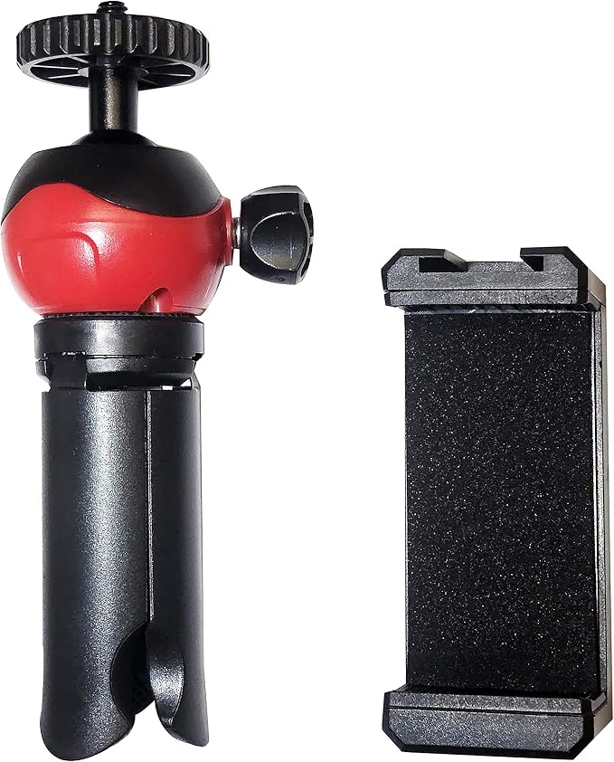 Vidpro TT-8 Mini Tripod and Handgrip with Ball Head for Smartphones and Cameras. for Camcorders, Small DSLRs, Mirrorless and Phones. Shoe Mount for attaching Lights and Mics. Zoom Video Conferencing