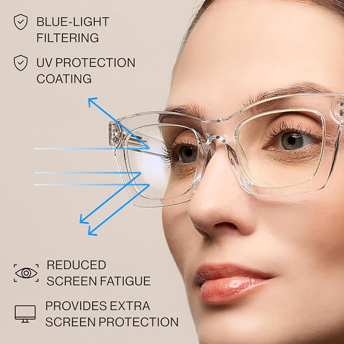 CCVOO 1.25 Style Reading Glasses for Women, Stylish Eyeglasses, Blue Light Readers for Women, Cheaters, (A1 Mix)