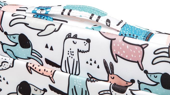Kinmac 360° Heavy Duty Protective Laptop Computer Sleeve case Bag Cover with Handle for MacBook Pro 14 inch,14 inch-14.4 inch HP Lenovo Dell ASUS Acer Laptop (Cartoon Dogs)