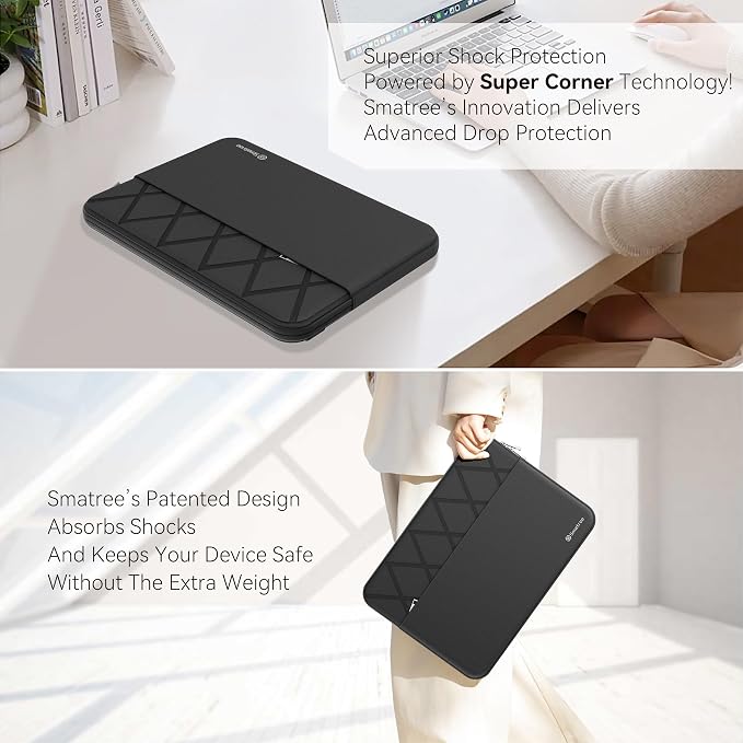Smatree Elite Laptop Sleeve for 13 inch HP OmniBook 7/Pavilion, Lenovo ThinkPad X1 Nano/ThinkBook, ASUS Zenbook/ProArt, DELL Latitude/Pro 13, MSI Prestige, Protective Laptop Case with Pocket(E407)